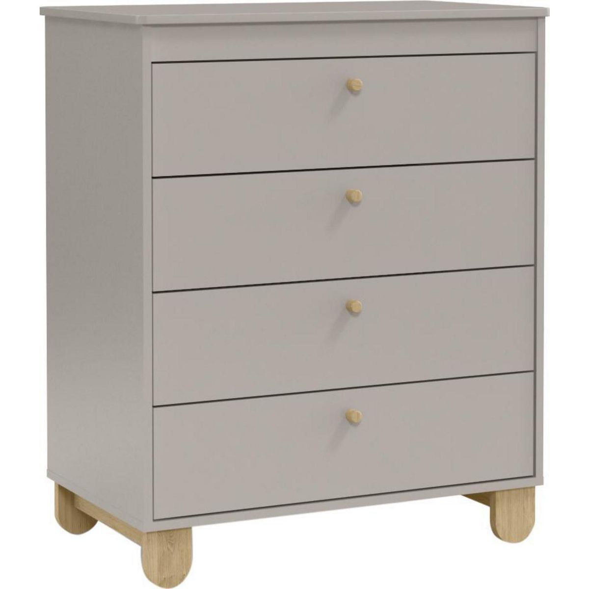 KIDSCOOL - Cómoda 4 Cajón(es) Zupi 77x93x46 cm Gris