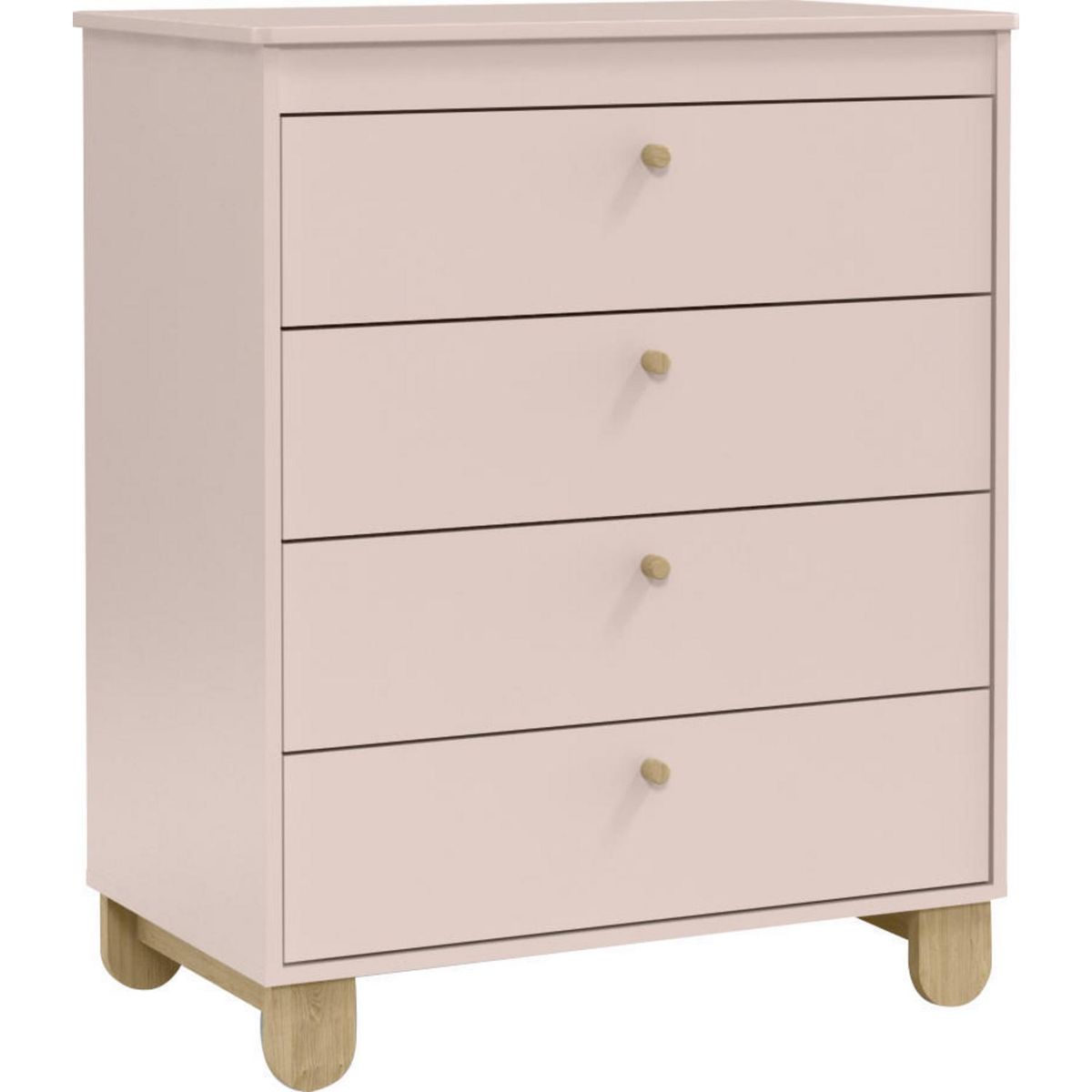 KIDSCOOL - Cómoda 4 Cajón(es) Zupi 77x93x46 cm Rosado
