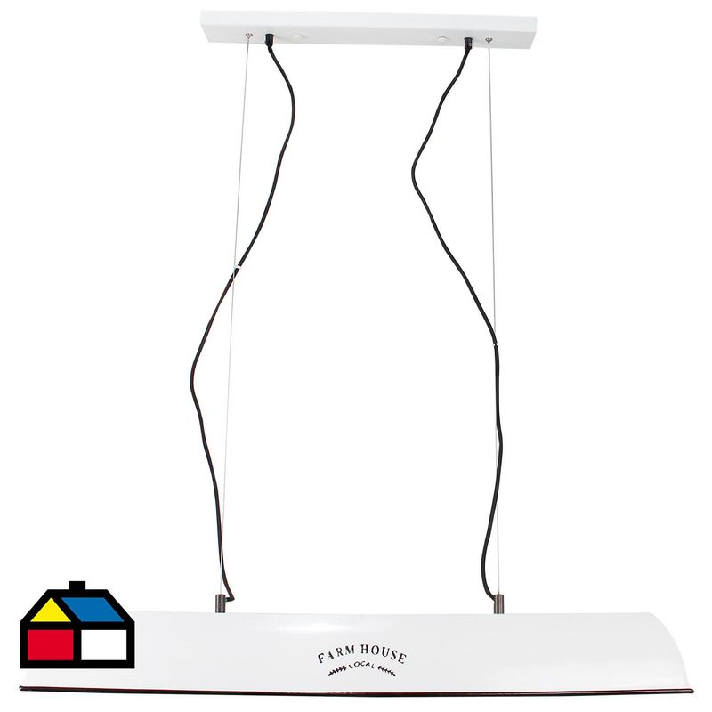 JUST HOME COLLECTION - Lámpara Metal Blanco 23 cm