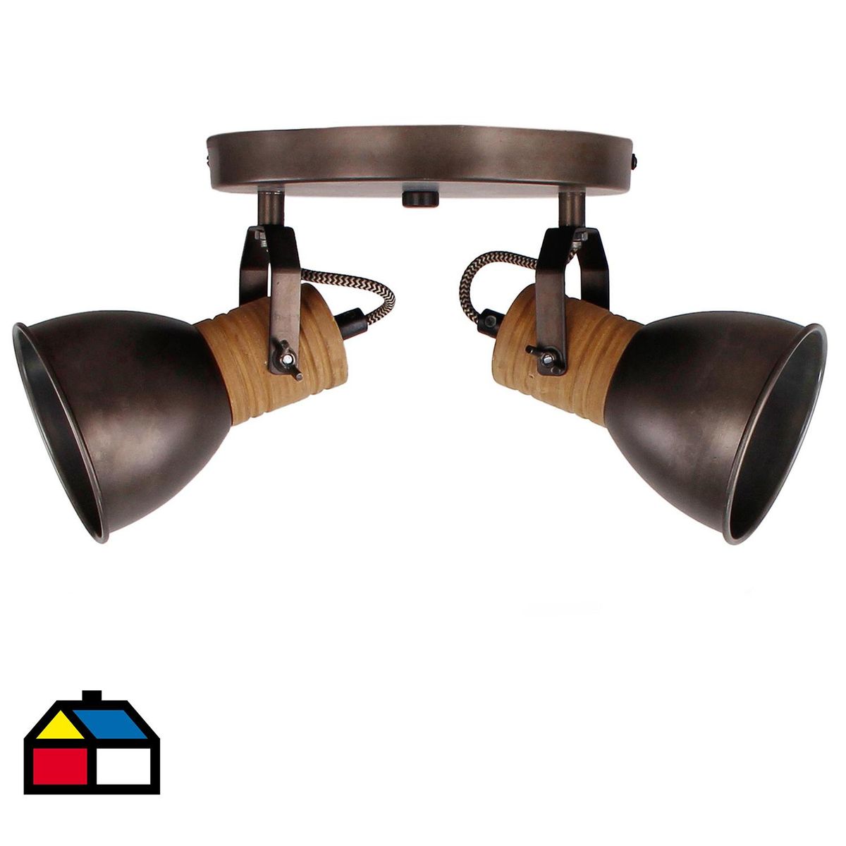 JUST HOME COLLECTION - Barra Circular 2 Luces Metal Multicolor