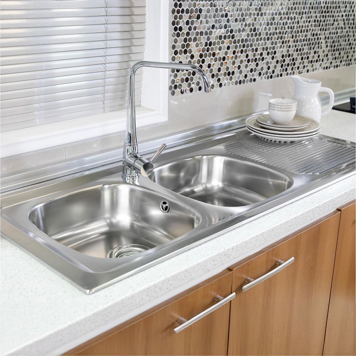 Lavaplatos Empotrado 2 Cubeta(s) 123.5x13.8x51 cm Acero inoxidable, marca TEKA - Foto 2