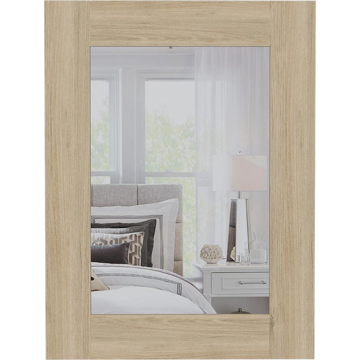 TUHOME - Espejo Baño Forma Rectangular 60.1x80 cm Beige Perla