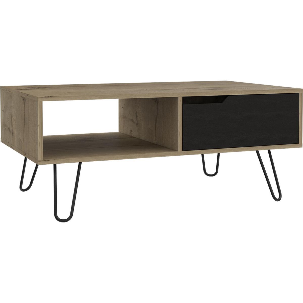 TUHOME - Mesa de centro 60x100,6x42 cm wengue