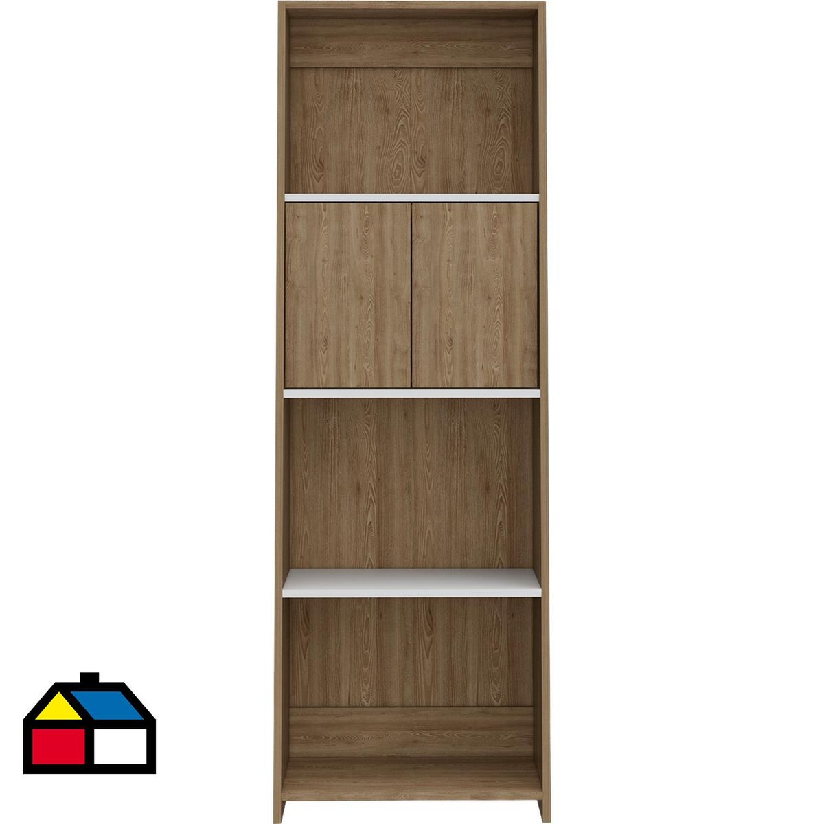 TUHOME - Estante Note Melamina 4 Nivel(es) 53.1x160x33.6 cm Miel/Blanco