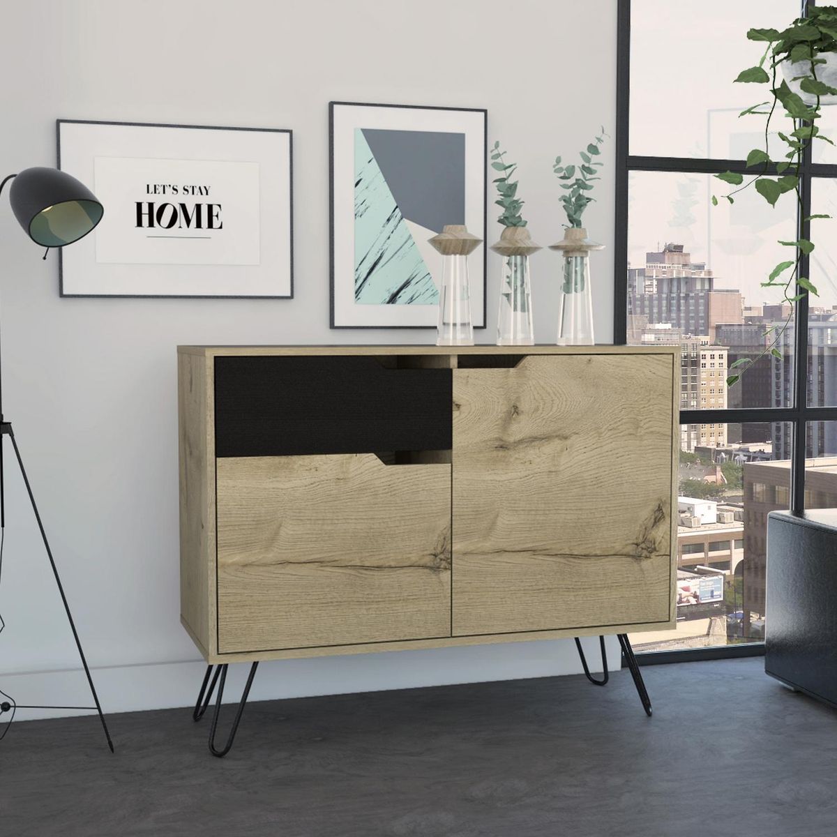 TUHOME - Buffet 99,2X39,6X80 cm wengue