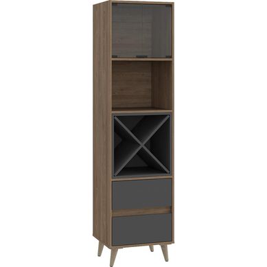 Bar 40,6x46,5x178,15 cm MDF miel/plomo