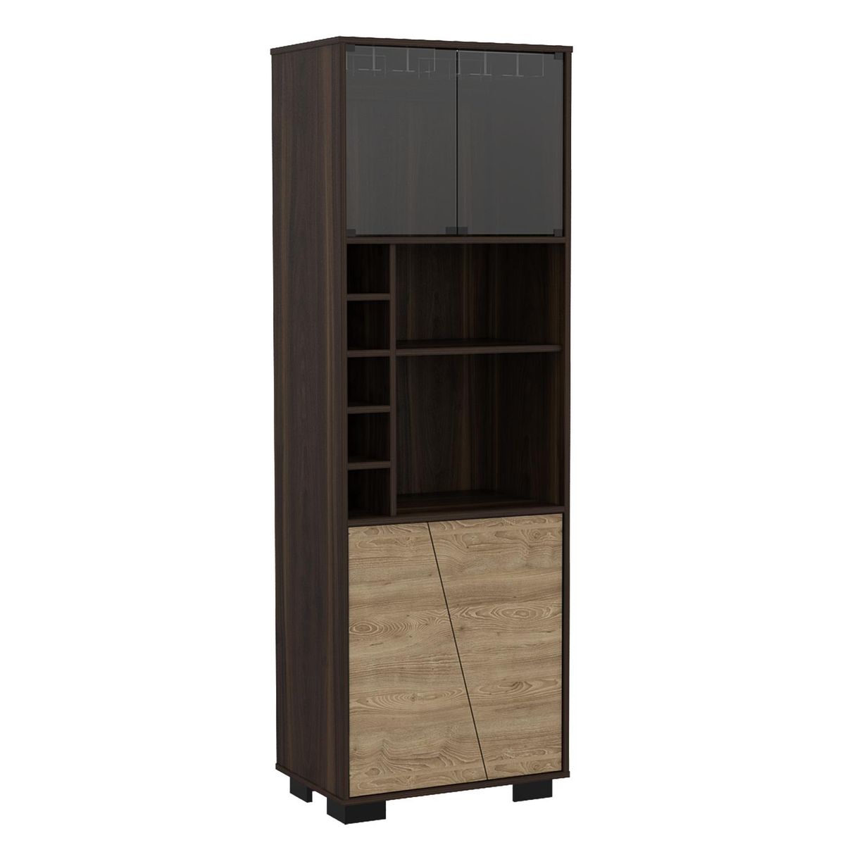 TUHOME - Bar Alto Fraktal 60x180x65.5 cm Habano/miel