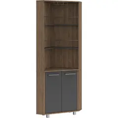 TUHOME - Bar Esquinero Carmenere 56.7x186x112.8 cm Miel/plomo