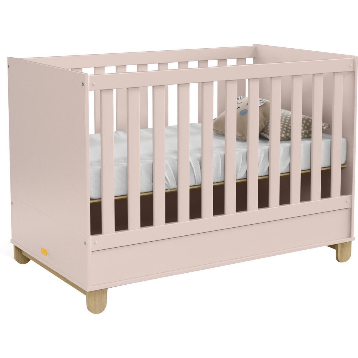 KIDSCOOL - Cuna 134x94x77 cm rosada