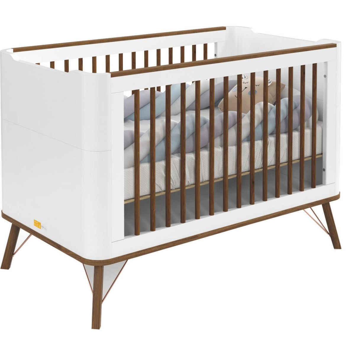 KIDSCOOL - Cuna 135,5x93,5x76,5 cm blanca