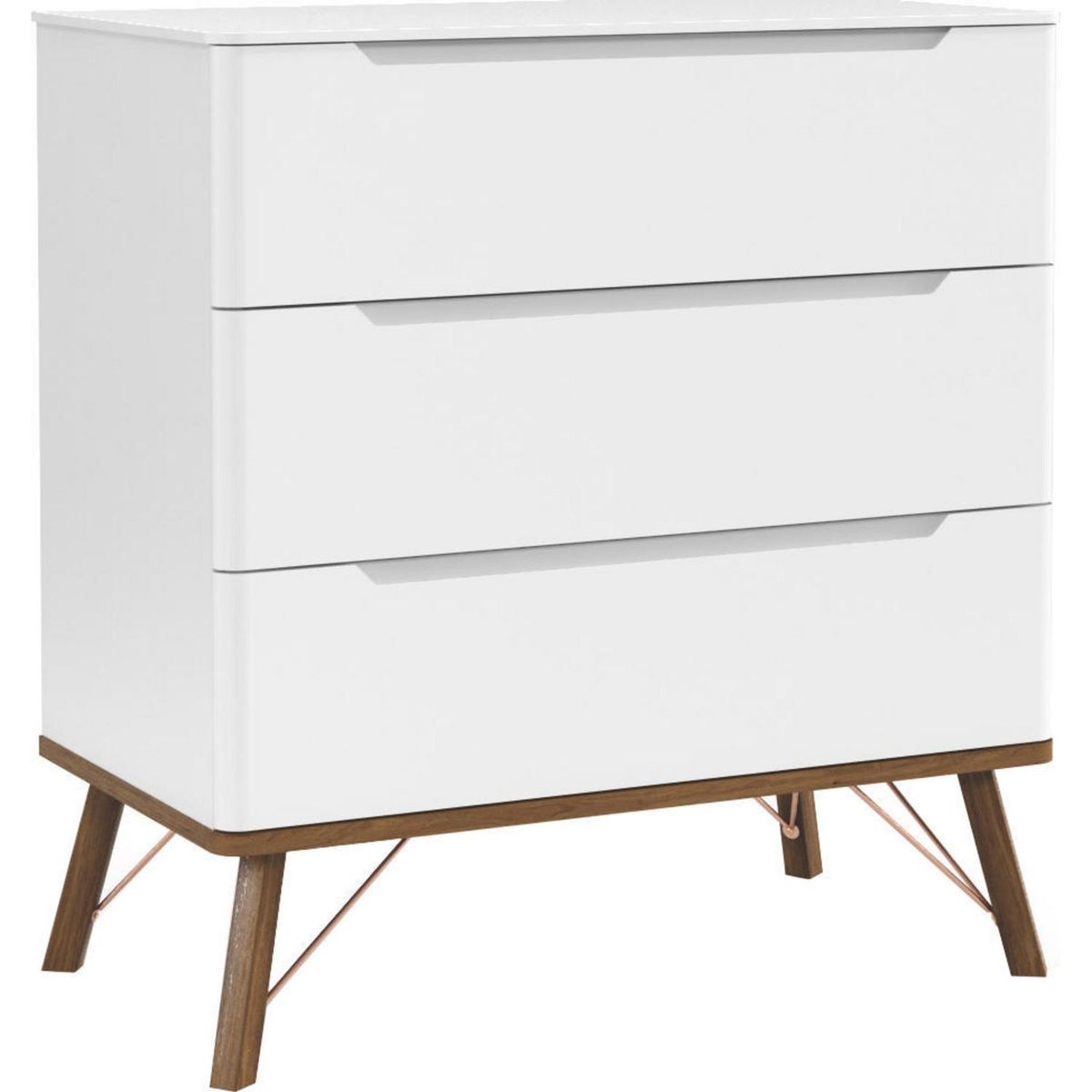 KIDSCOOL - Cómoda 3 Cajón(es) Albi 95x90x48 cm Blanco