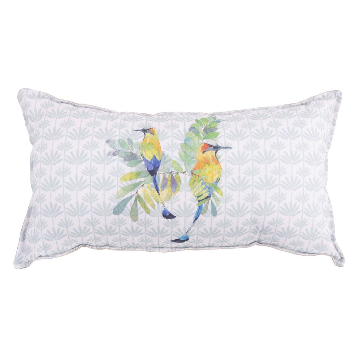 ATMOSPHERA HOME - Cojín colibrí sobre palmas 55x30 cm