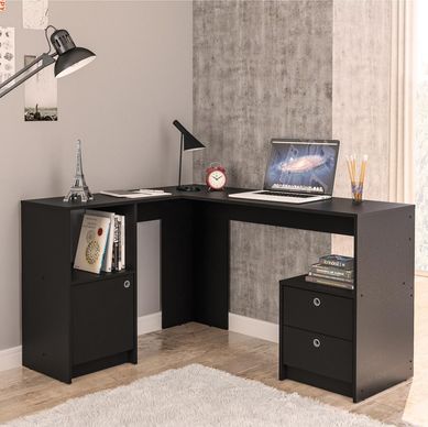 Escritorio 135x75,5x112,5 cm negro
