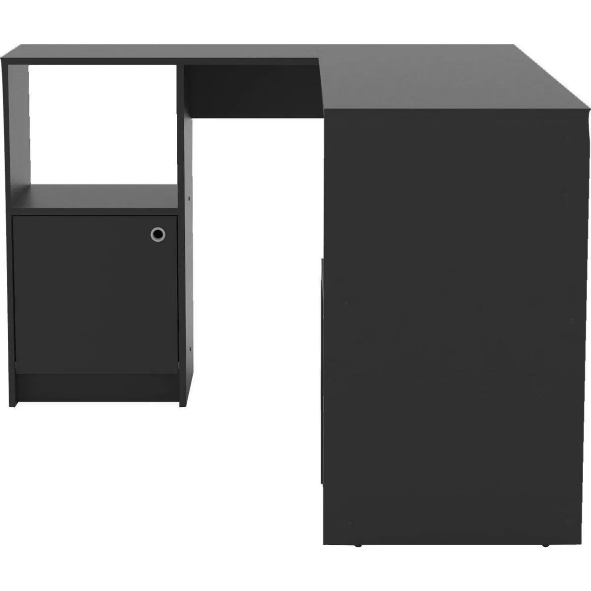 VEKKAHOME - Escritorio 135x75,5x112,5 cm negro