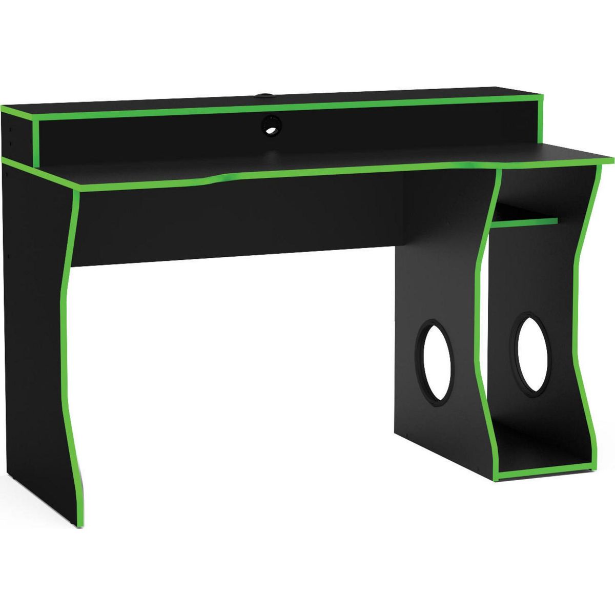 VEKKAHOME - Escritorio gamer 130x59x87,5 cm negro