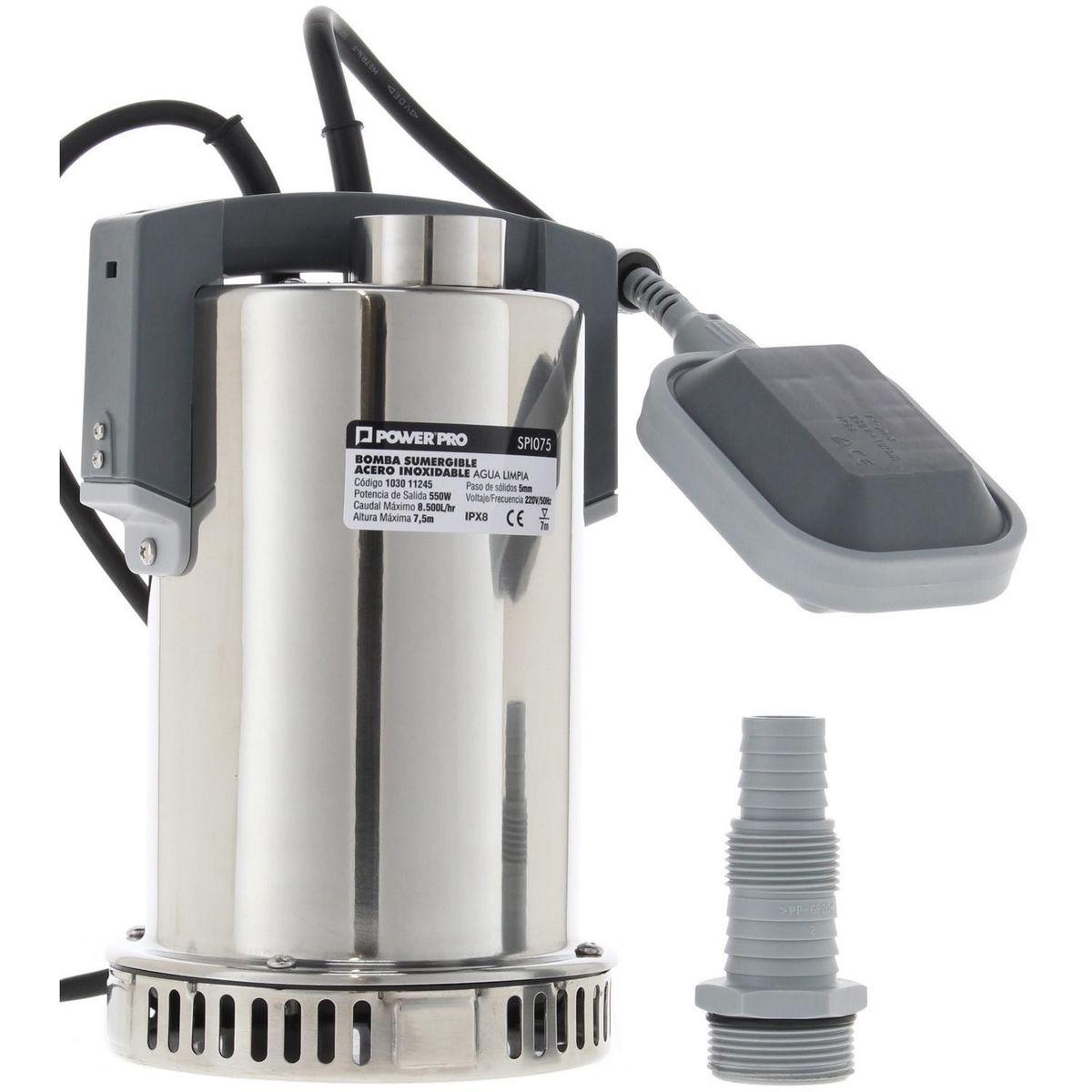 POWER PRO - Electrobomba sumergible 0,75 HP agua limpia