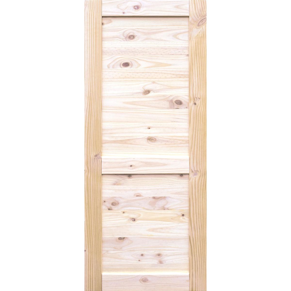 HOLZTEK - Puerta Madera pino oregón 80x200 cm Line Art Nudos Natural