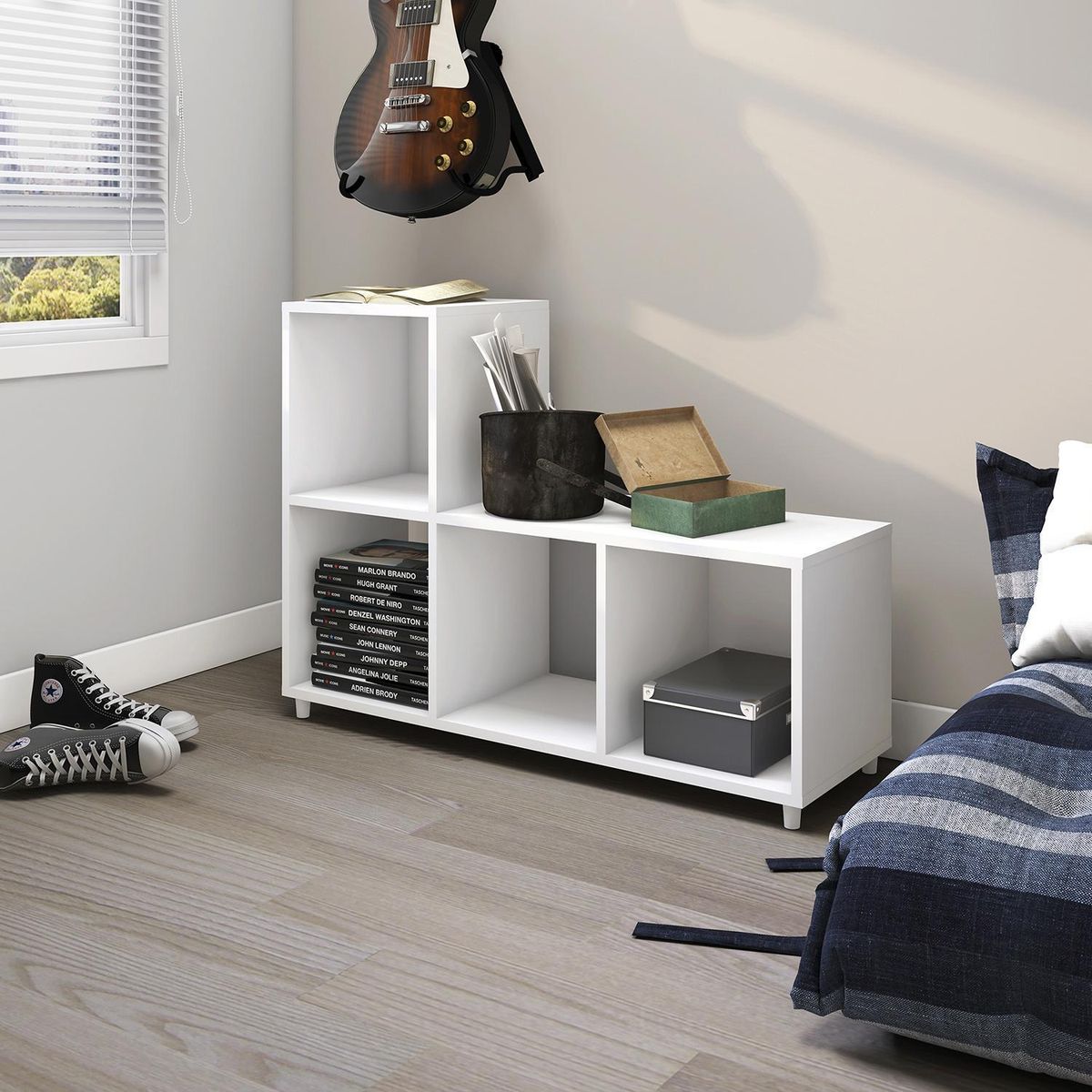 TECNOMOBILI - Estante MDP 6 Nivel(es) 66x90x30 cm Blanco