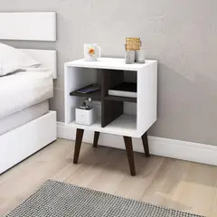 TECNOMOBILI - Velador 45x59,5x33 cm Blanco/Tabaco