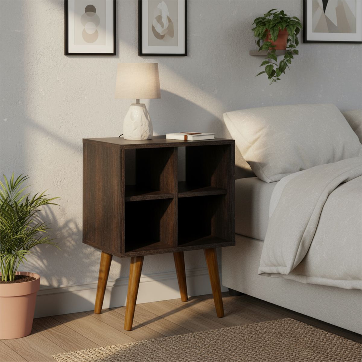 TECNOMOBILI - Velador 45x59,5x33 cm Negro