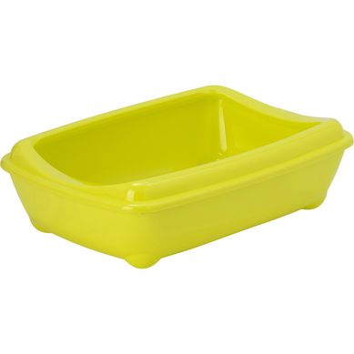Bandeja sanitaria para gato con borde color amarilla