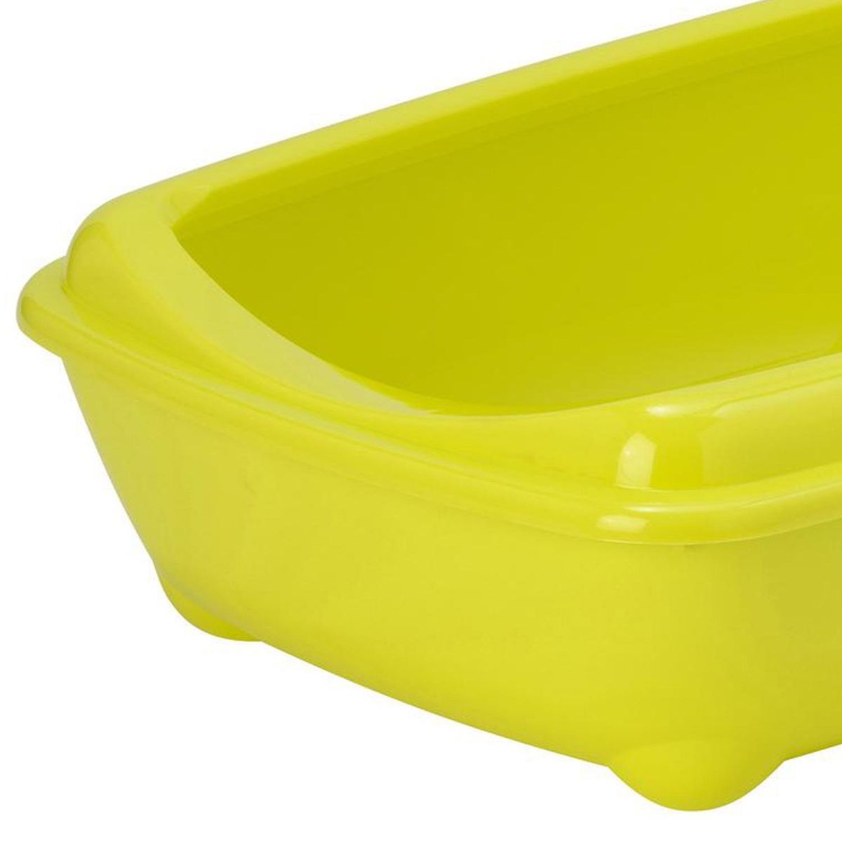 TRAPER - Bandeja sanitaria para gato con borde color amarilla