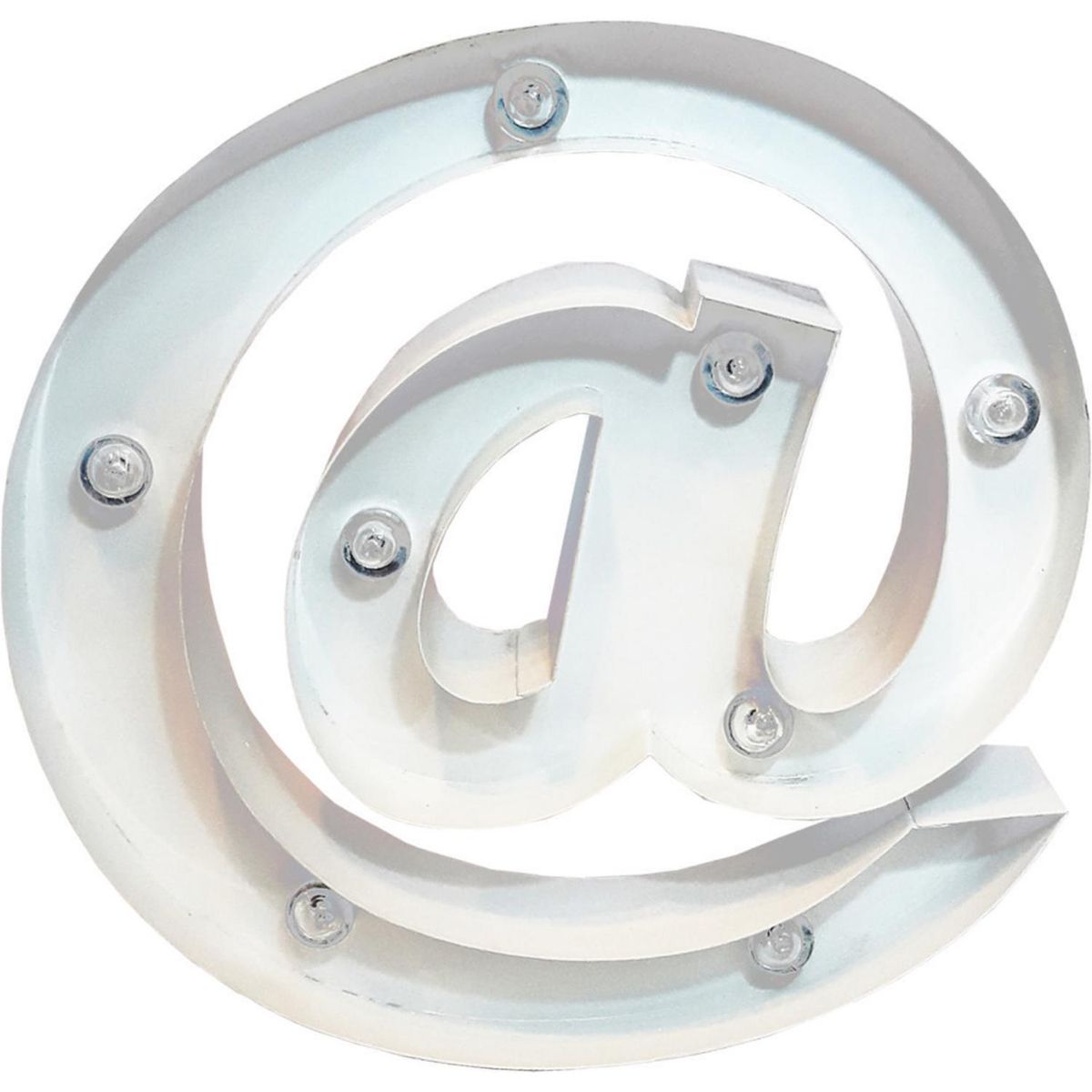 HOME REPUBLIC - Letra Led @ Blanco 25.5x5.5 cm