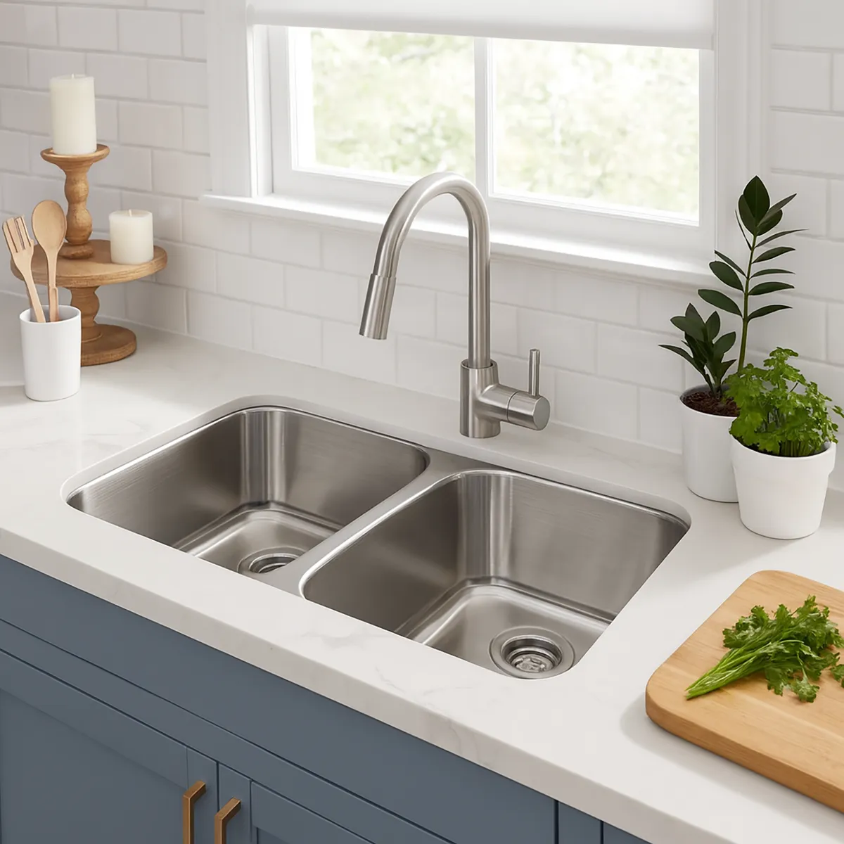 TRAMONTINA - Cubeta Lavacopas 2 Cubeta(s) 44.6x16x77.8 cm Acero inoxidable