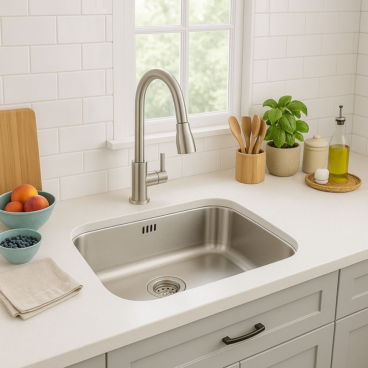 TRAMONTINA - Lavacopas 1 Cubeta(s) 34x18x40 cm Acero inoxidable