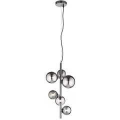 JUST HOME COLLECTION - Lámpara Colgante 6 Luces Acero Negro 0 cm
