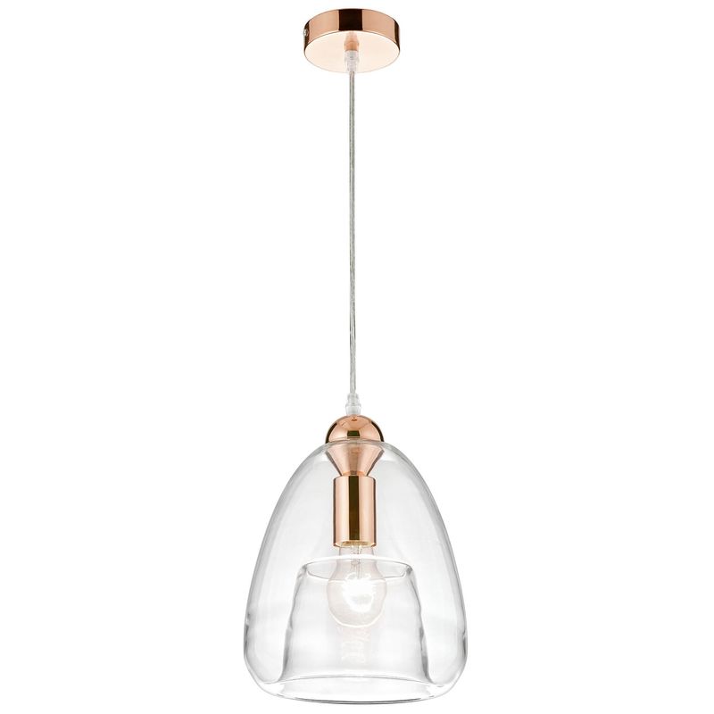 JUST HOME COLLECTION - Lámpara Colgante Acero Incoloro/Transparente 30 W 20 cm