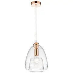 JUST HOME COLLECTION - Lámpara Colgante Acero Incoloro/Transparente 30 W 20 cm