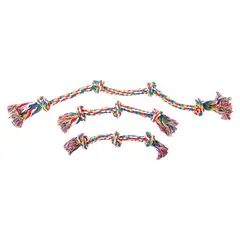 PAWISE - Cuerda nudos para perro 40 cm multicolor