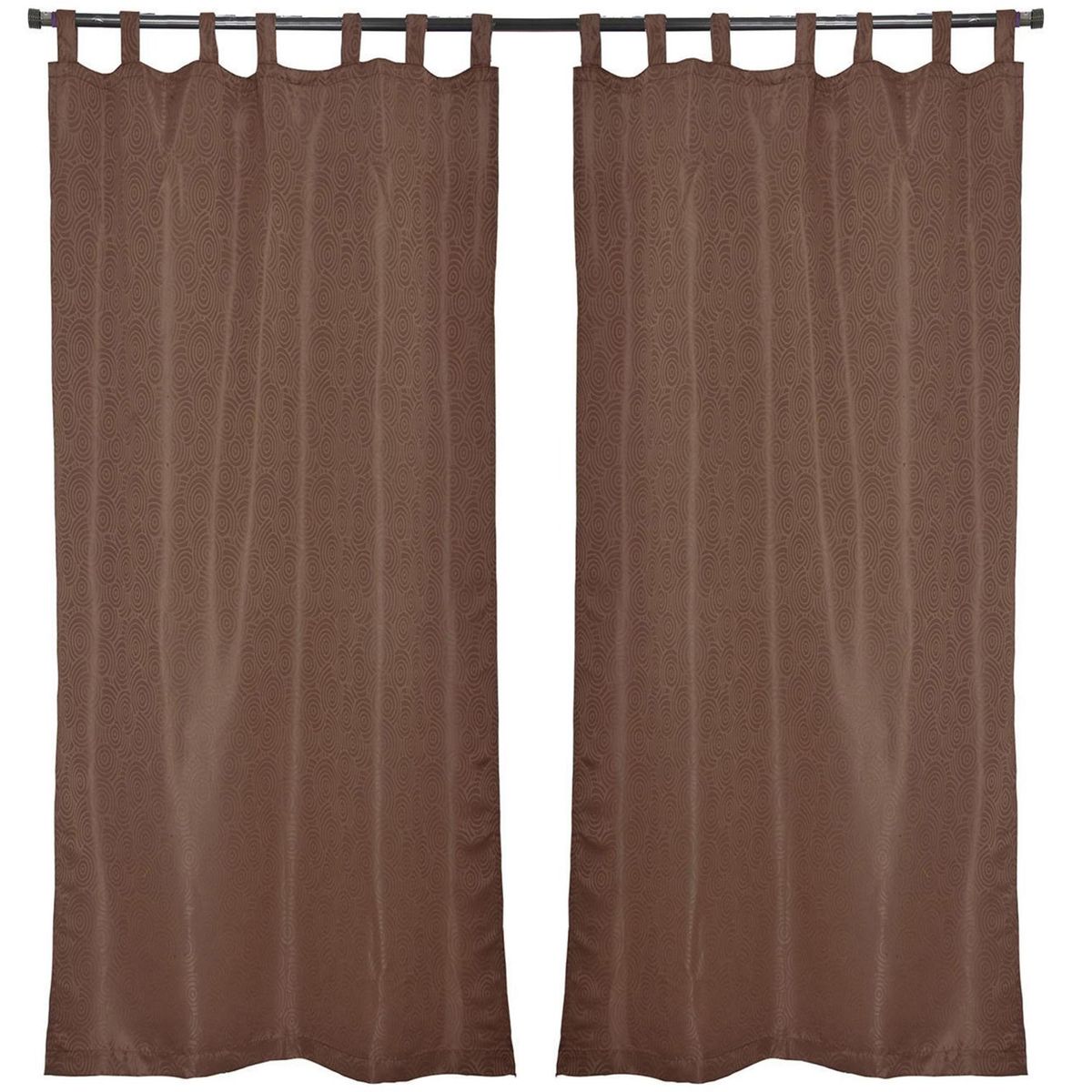 MASHINI - Set cortinas jacquard nogal 140x220 cm chocolate
