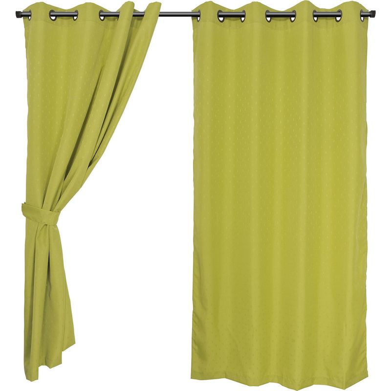 MASHINI - Set cortinas jacquard Sofía 140x220 cm musgo