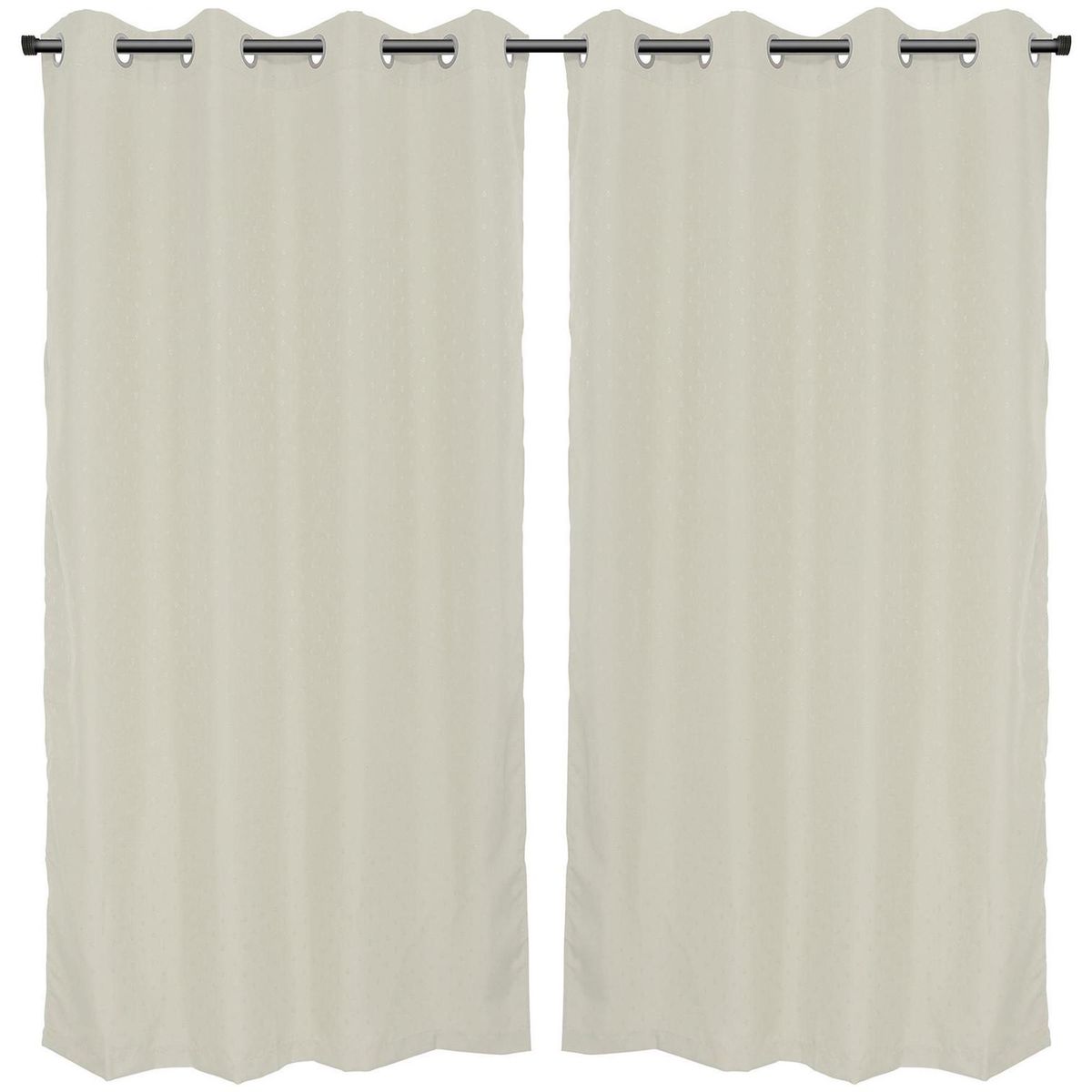 MASHINI - Set cortinas jacquard Sofía 140x220 cm crema