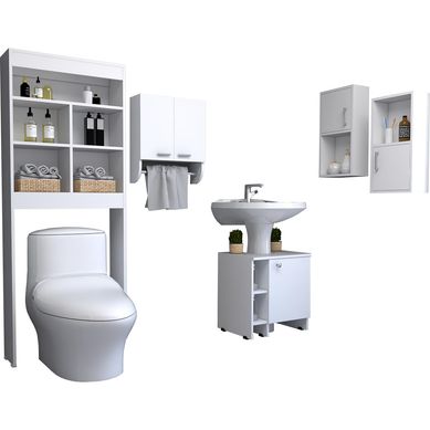 Set 5 muebles de bao blanco