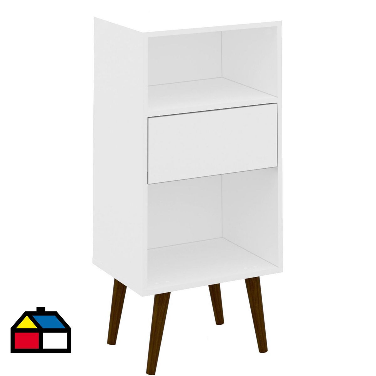 TECNOMOBILI - Estante MDP 2 Nivel(es) 33x94x45 cm Blanco/Tabaco