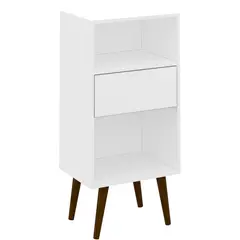 TECNOMOBILI - Estante MDP 2 Nivel(es) 33x94x45 cm Blanco/Tabaco