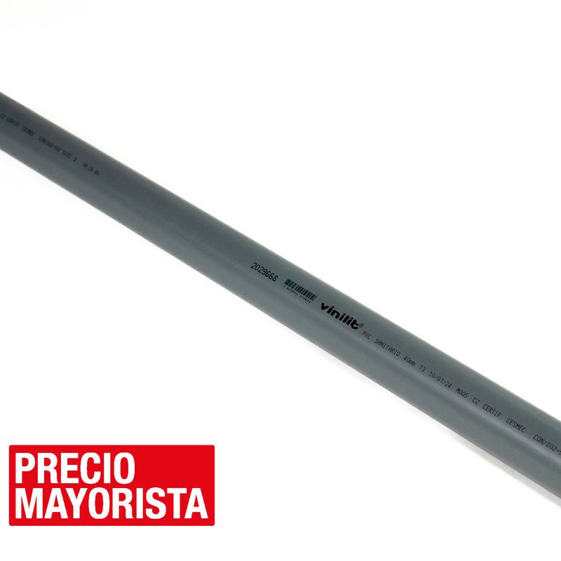 VINILIT - Tubo PVC Agua 40 mmx3 m