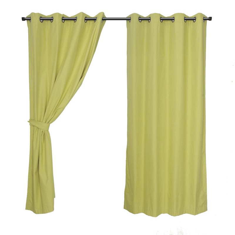 MASHINI - Set de cortinas tela 140x220cm verde