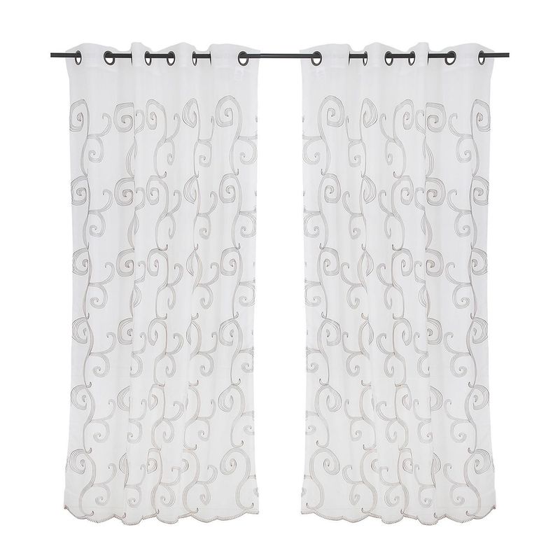 MASHINI - Set de velos Curl 140x220cm blanco/café