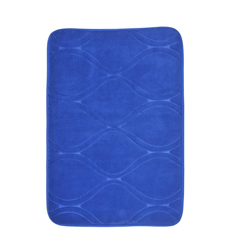 MASHINI - Set cortina y piso de baño 3 piezas poliéster 180x180 cm Vintage