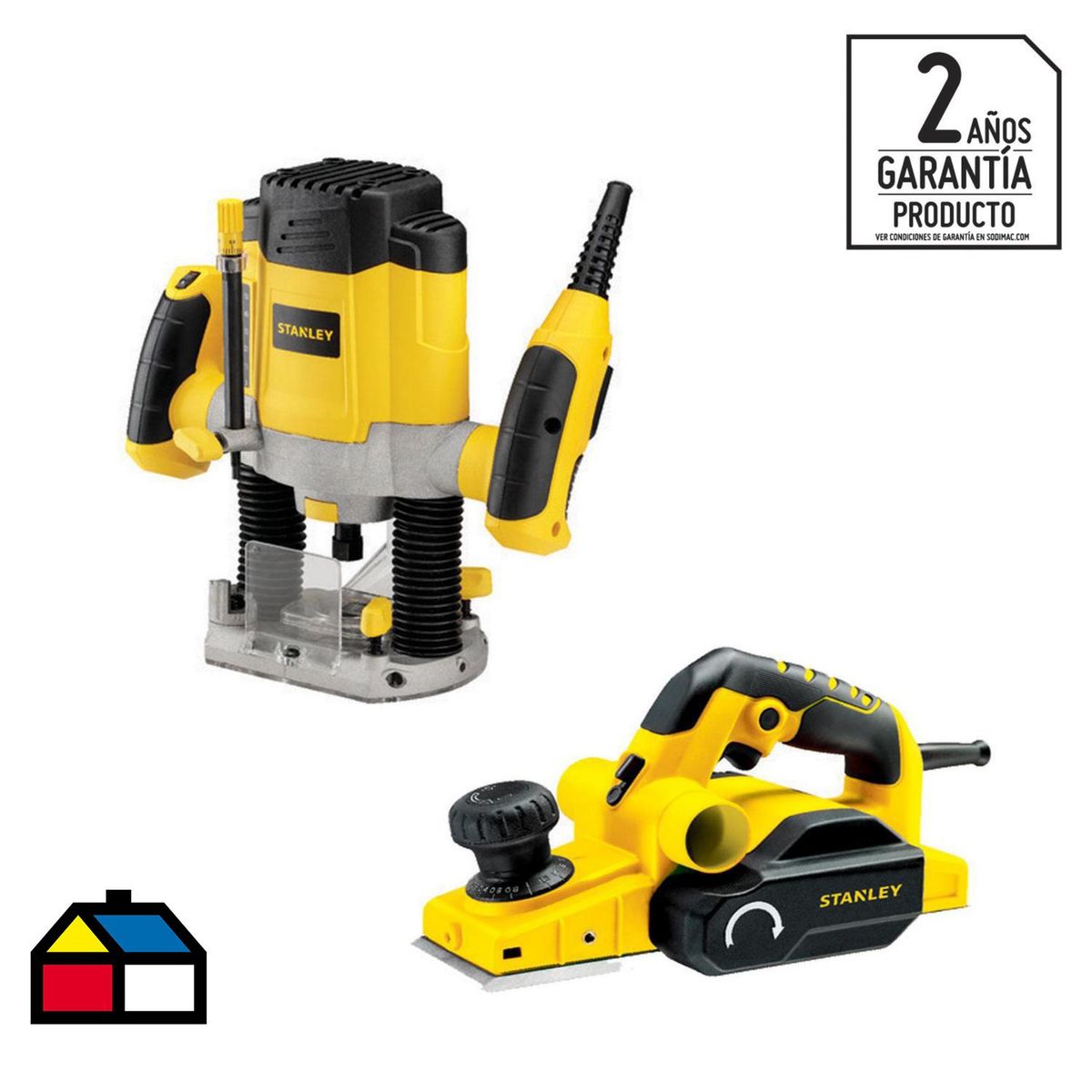 STANLEY - Kit Eléctrico Rebajadora 1200W + Cepillo 750W