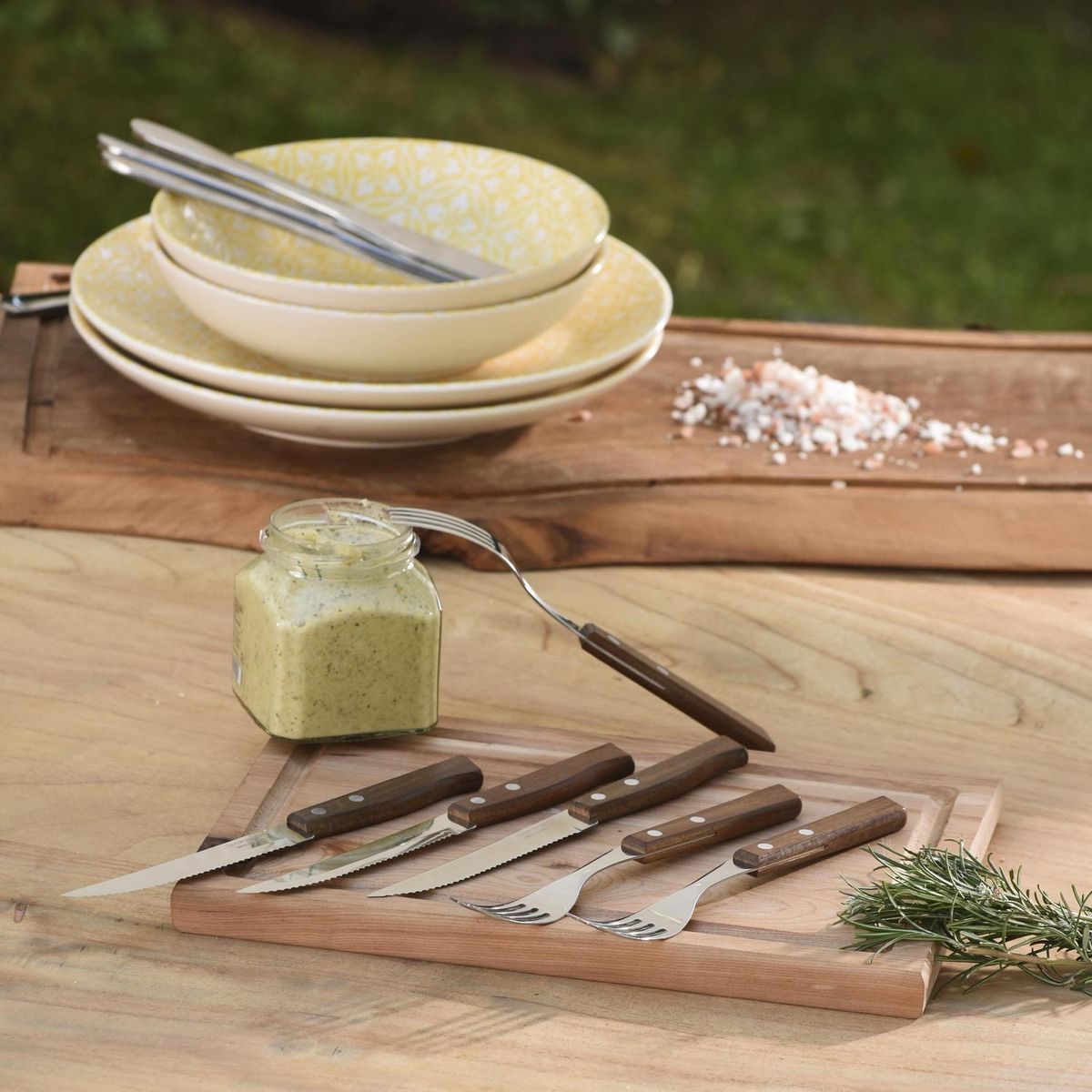 TRAMONTINA - Juego De Cubiertos Madera 12 Piezas