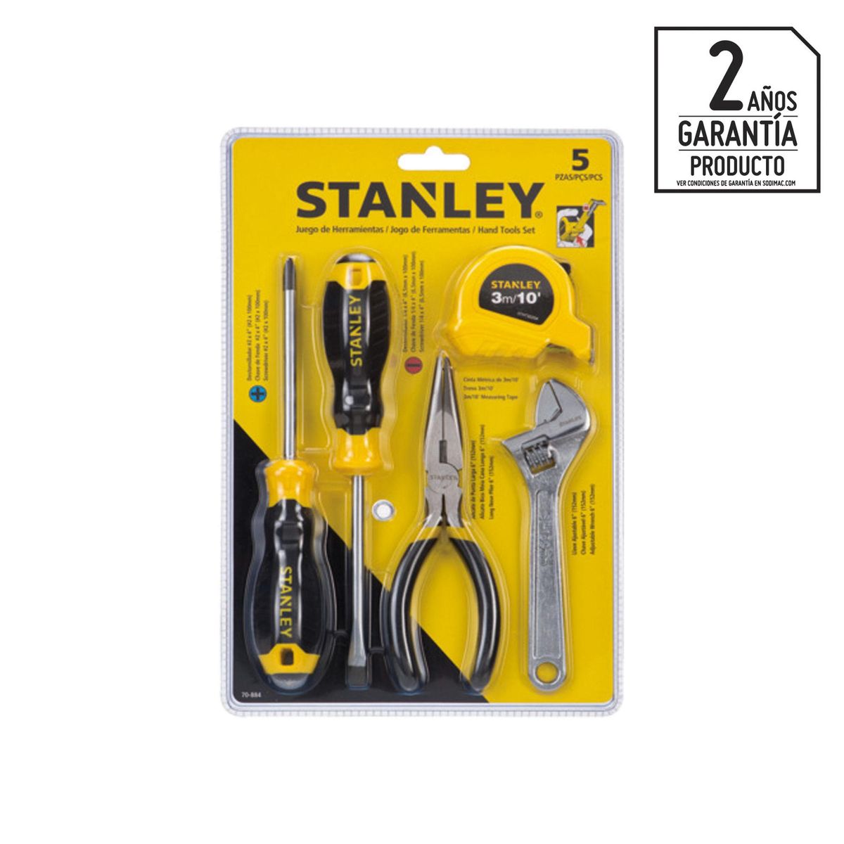 STANLEY - Set de 5 piezas herramienta manuales