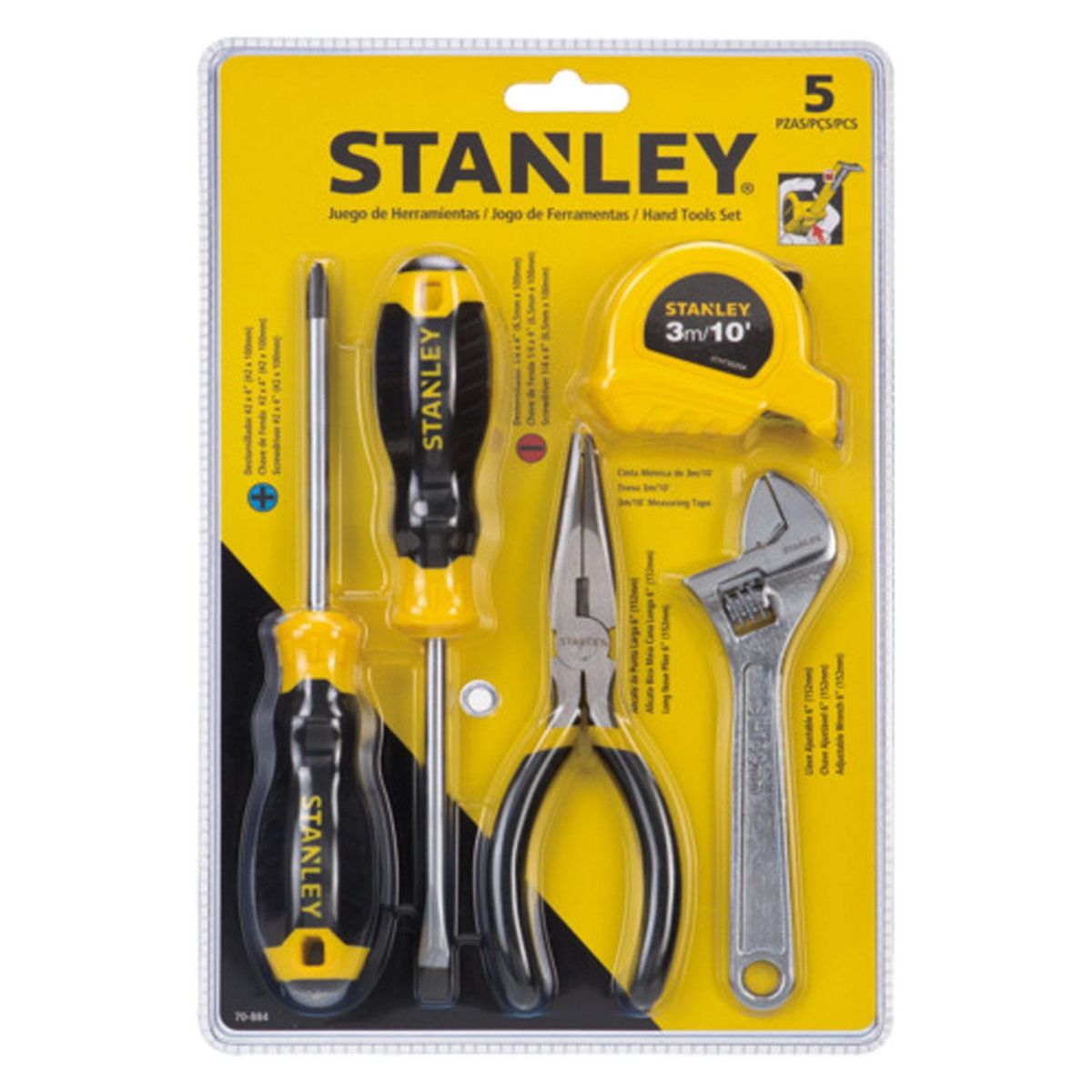 STANLEY - Set de 5 piezas herramienta manuales