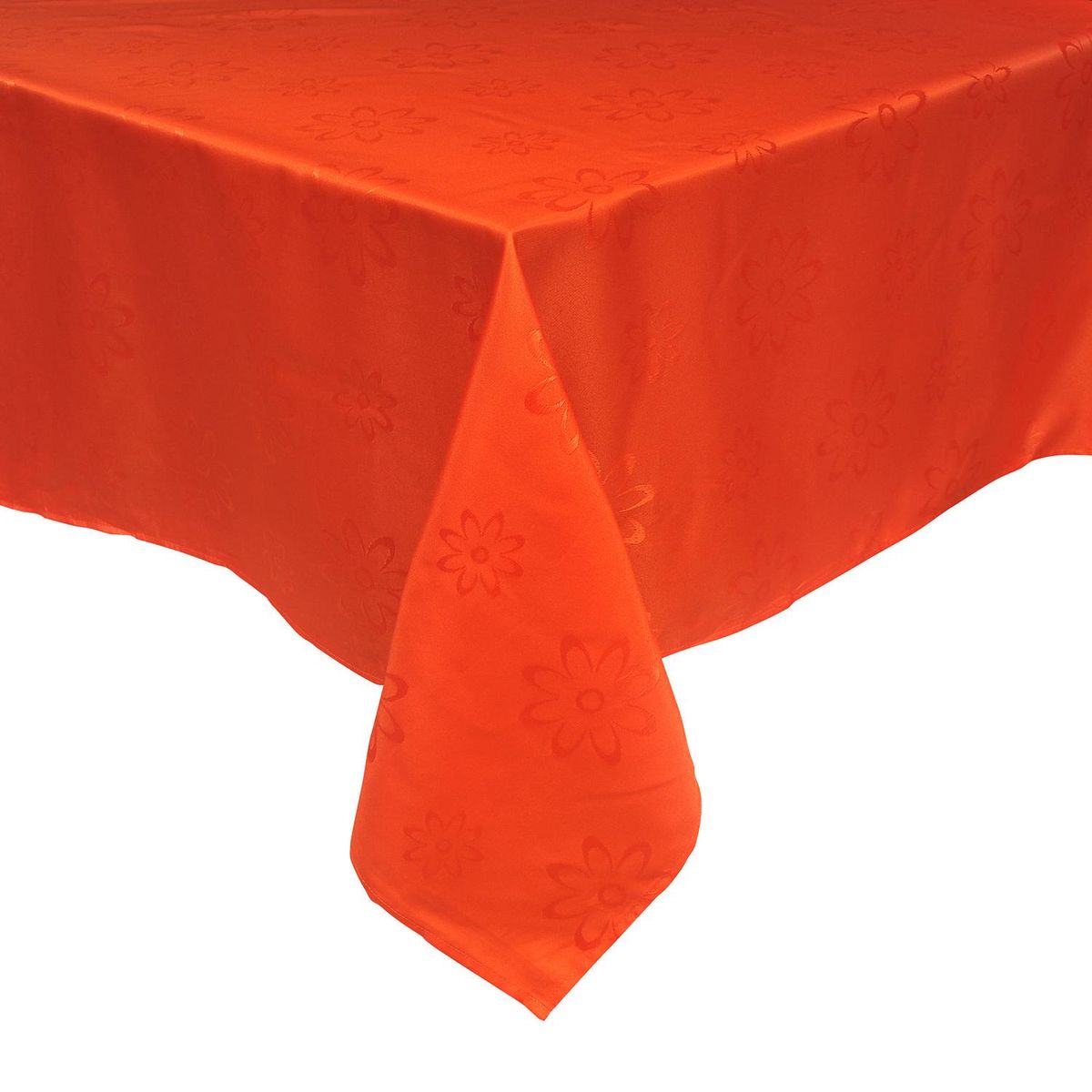 MASHINI - Mantel Agatha 180x180 cm naranjo cuadrado poliéster