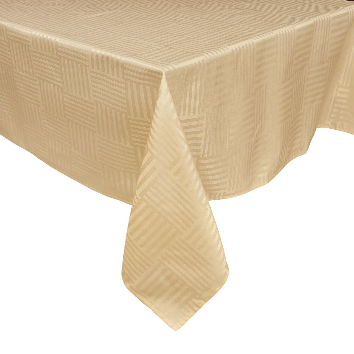 MASHINI - Mantel Grecia 180 cm curry redondo poliéster