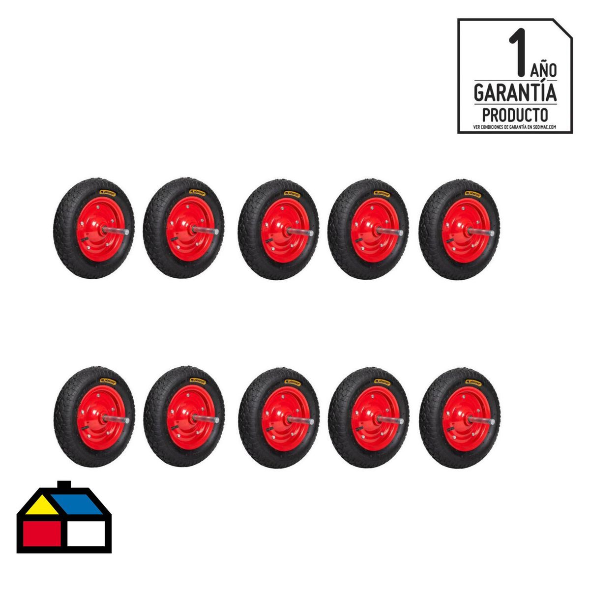 Plasmet - Kit 10 Ruedas Para Carretilla